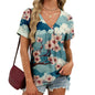 domirica Japanese Print Blouse Women V Neck Short Sleeve Lightweight Breathable Summer Casual Soft Comfy Tops 2026