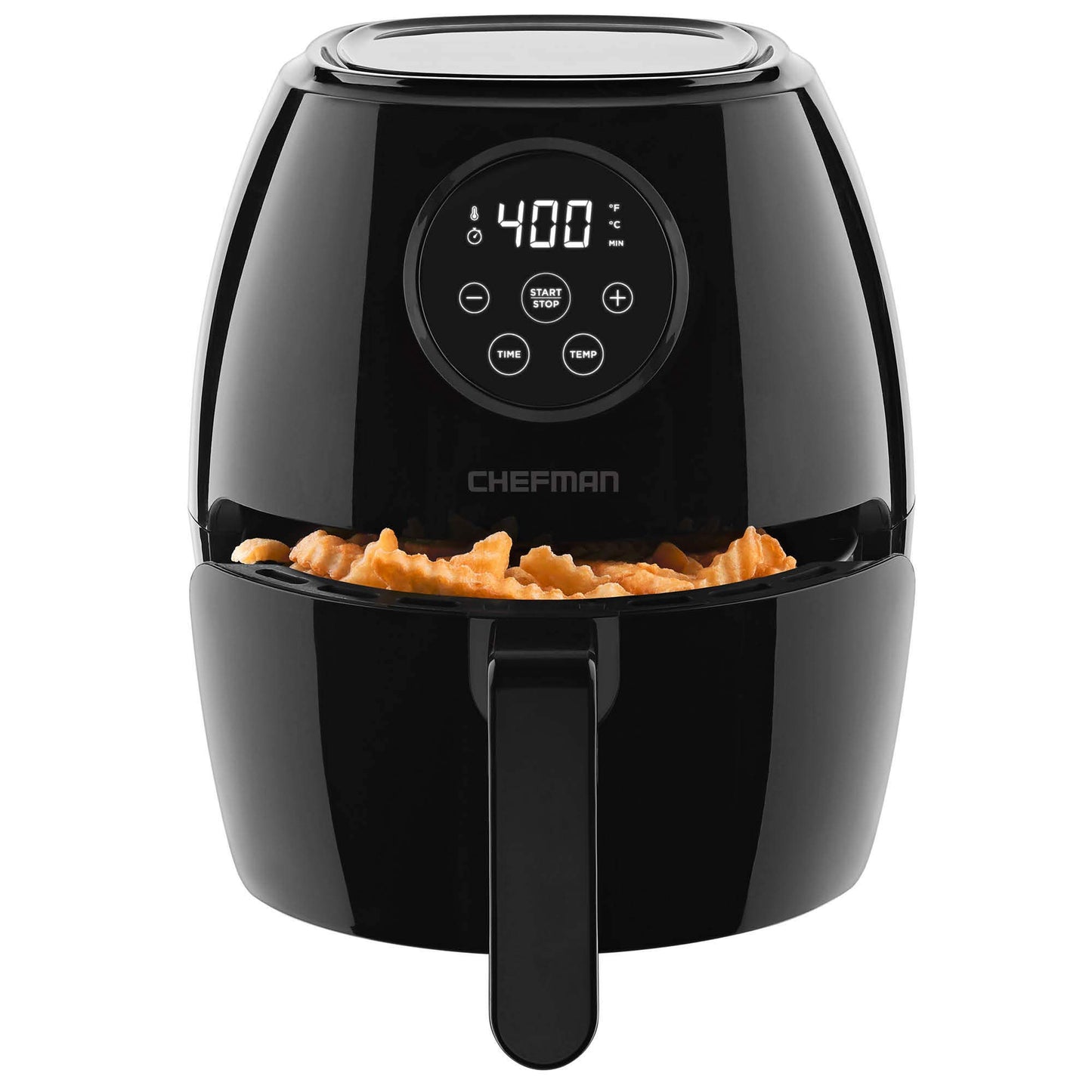 Chefman Air Fryer – 4-in-1 Slim 3.5 QT Airfryer, Air Fry, Bake, Dehydrate, Frozen, 450°F Max Temp for Extra Crispy Results in Minutes, Nonstick Ceramic Coating, Dishwasher-Safe Accessories - Black