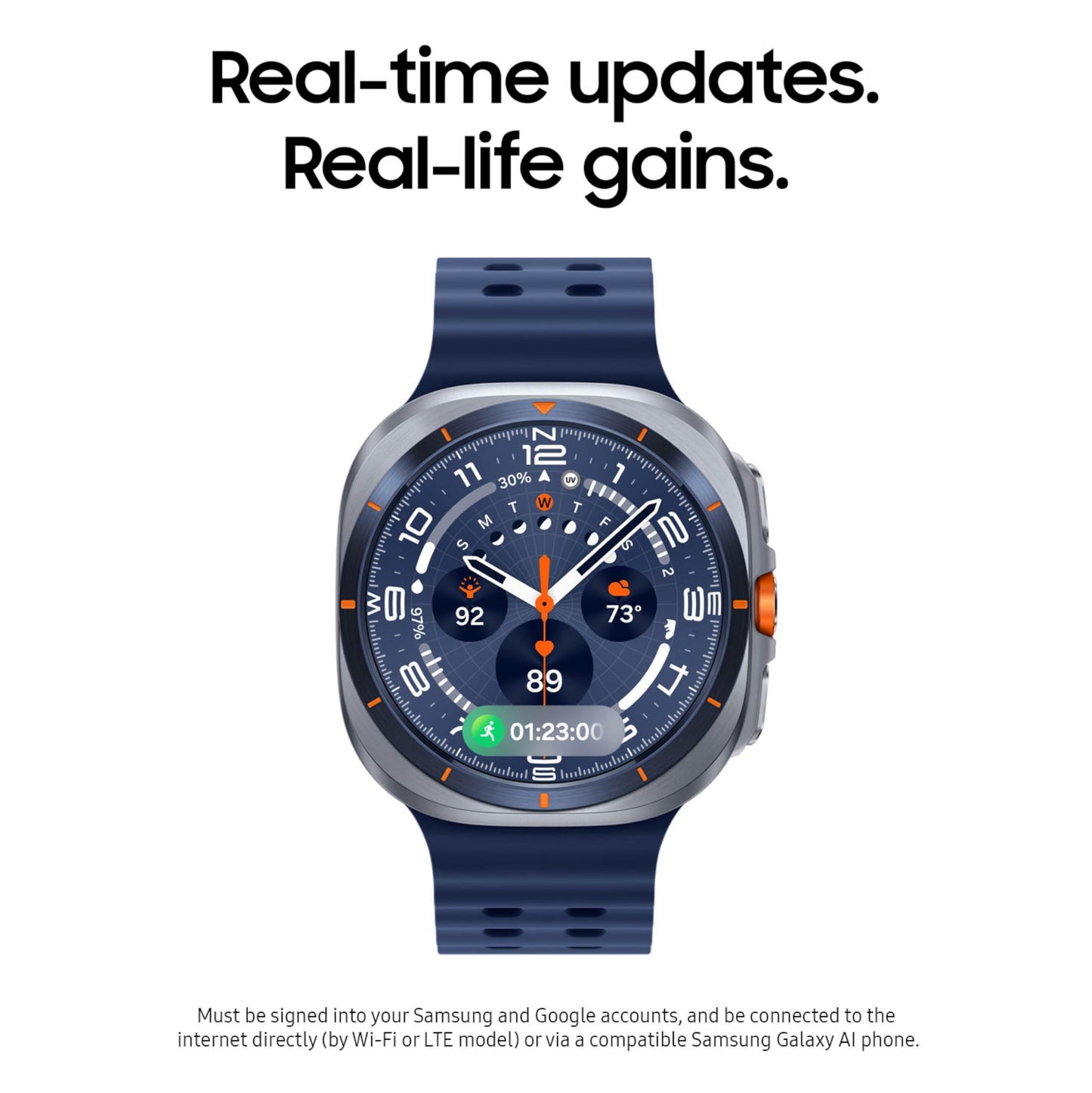 Samsung Galaxy Watch Ultra (2025), Titanium Gray, 47mm, LTE Smartwatch | Titanium Casing, Advanced Sleep Coaching, Running Coach, Energy Score, Heart Rate Tracking, GPS, [US Version, 2 Yr Warranty]