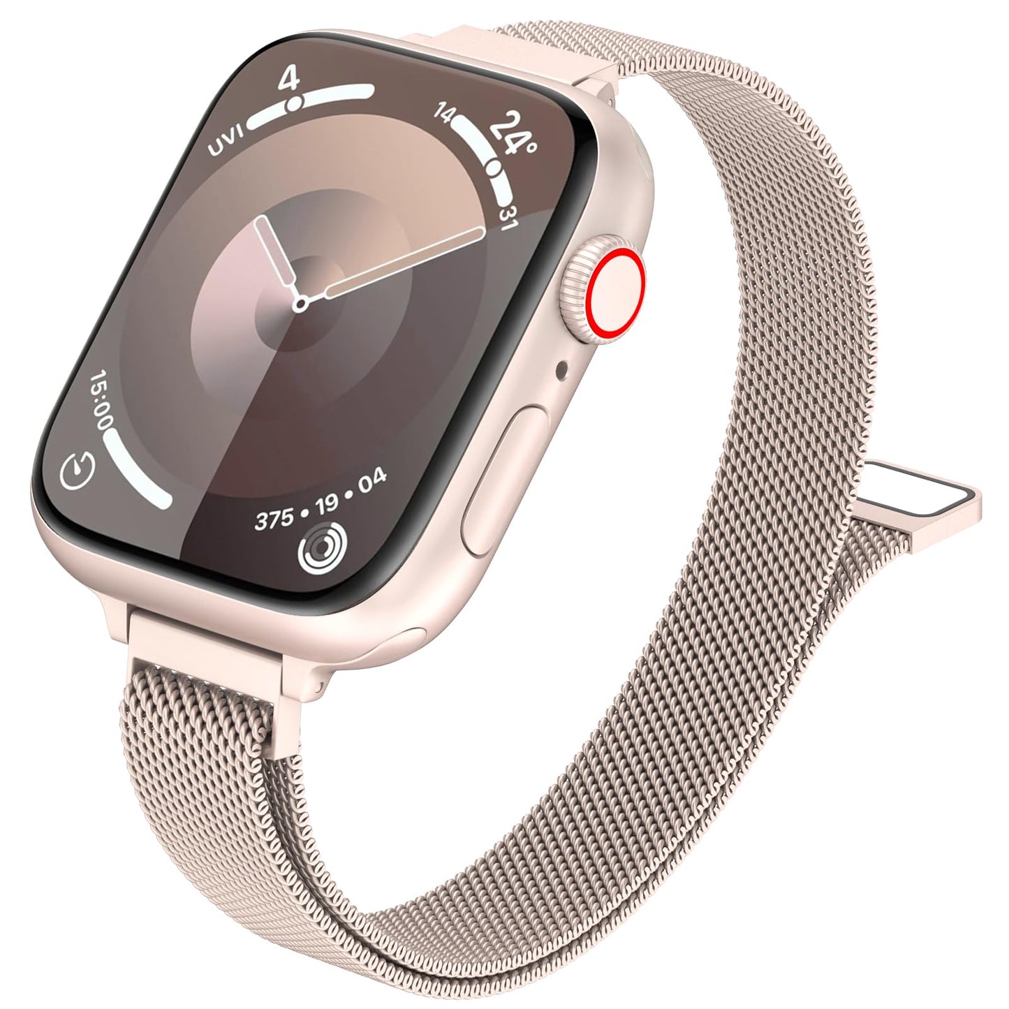 MARGE PLUS Slim Milanese Loop Compatible with Apple Watch Band for women 41mm 40mm 38mm 42mm 46mm 45mm 44mm, Stainless Steel Magnetic Mesh Strap work on iWatch Series 11 10 9 8 7 6 5 4 3 & SE 3 2 1