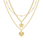 Zeffy Shell Necklace for Women,14K Gold Plated Layered Starfish Conch SeaShell Pearl Pendant Charm Necklace Stack Waterproof Dainty Beach Jewelry for Summer Vacation