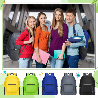 Jexine 10 Pcs Backpacks in Bulk 16.5 Inches Back Pack Basic Backpack for Adult Lightweight Outdoor Travel Book Bags(Sunny Pastel)