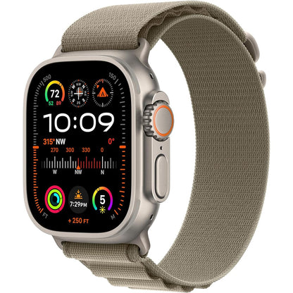 Apple Watch Ultra 2 [GPS + Cellular, 49mm] - Titanium Case with Blue Ocean Band, One Size (Renewed)
