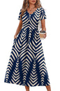OFEEFAN Summer Dresses for Women Flowy Casual A-Line Midi Dress Beach Vacation Sundresses with Pockets S-2XL