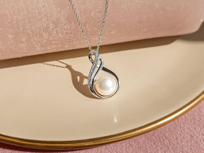 Gifts For Wife Wedding Anniversary - Mothers day gifts - AAA+ Real Pearl Necklaces For Women (18k Gold Plating 925 Sterling Silver) Mothers day necklace ideas Birthday Freshwater Pearl Necklace