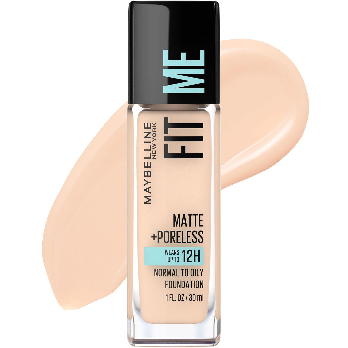 Maybelline Fit Me Matte + Poreless Liquid Oil-Free Foundation Makeup, Mocha, 1 Count (Packaging May Vary)