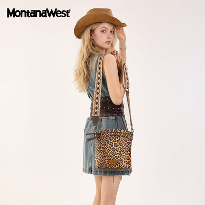 Montana West Multi Zip Pocket Crossbody Bag With Guitar Strap
