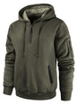 Leidowei Men's Hoodies Casual Pullover Hooded Sweatshirt Long Sleeve Quarter Zip Hoody Tops With Kangaroo Pocket