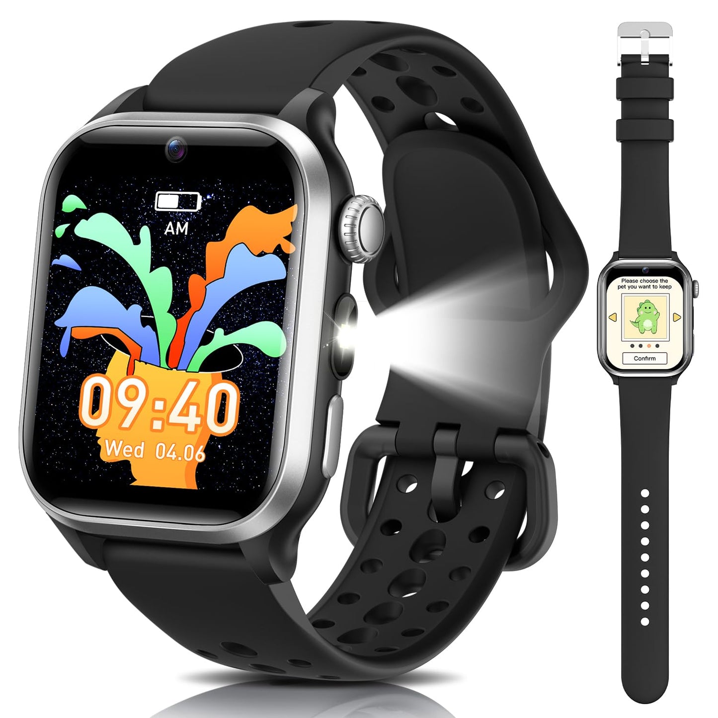 RUXINGX Kids Smart Watch No APP, 1.52" Smart Watch for Kids with Camera,Puzzle Games,Heart Rate, Sleep Monitor,Music Player,Pedometer,Fitness Trackers Smartwatch for Girls Boys Teens 3-12(Blue)