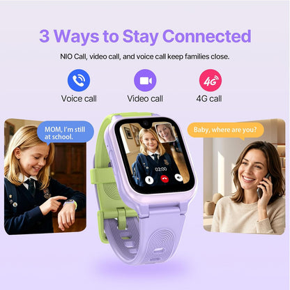K9 Smart Watch for Kids with GPS Tracker, AI Voice & Video Call,1.78" AMOLED, 4G Smartwatch with SOS, Parental Controls, School Mode, IP68 Waterproof Kids Smartwatch for Teens Ages 3 and Up