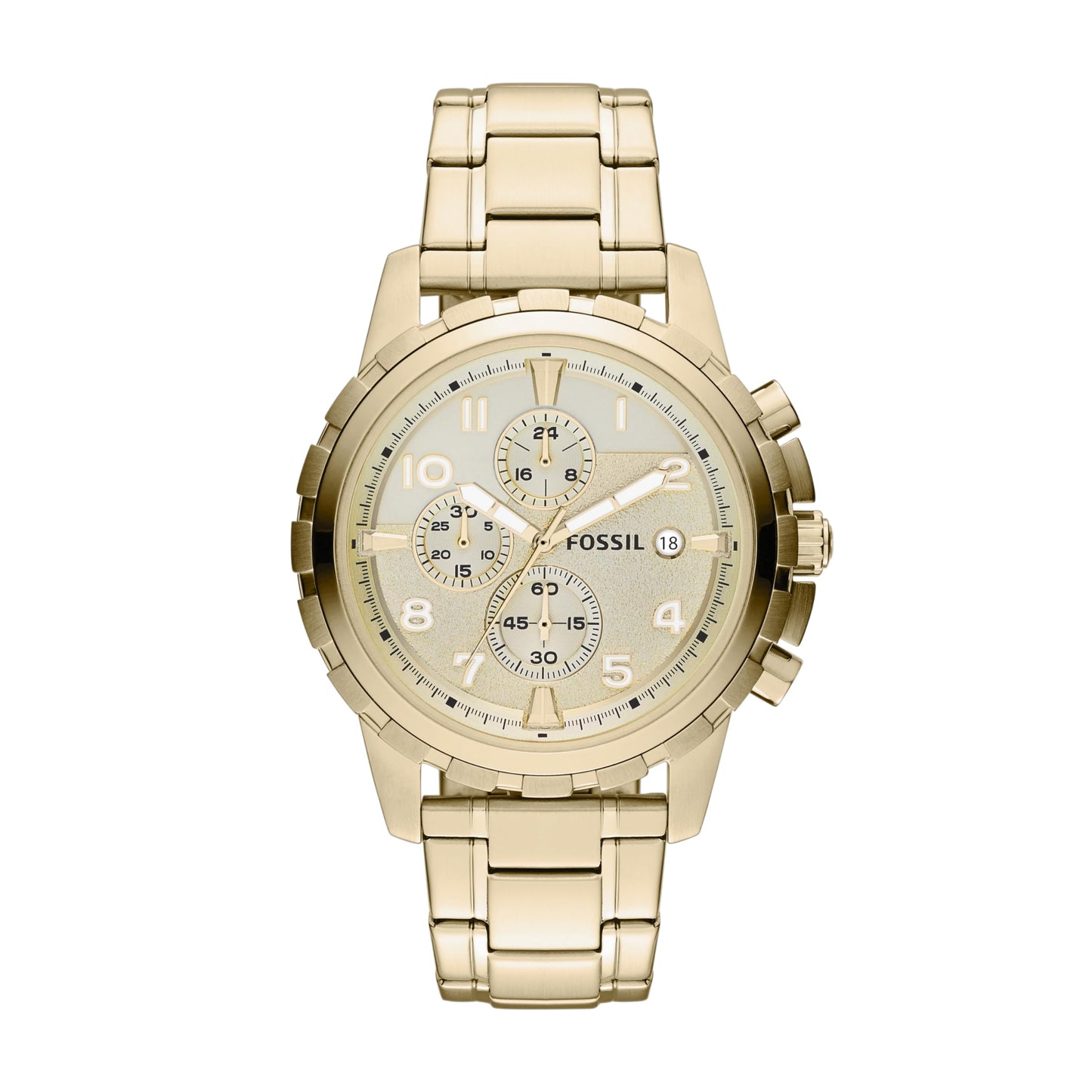 Fossil Men's Watch, Dean Quartz Stainless Steel Chronograph Watch for Men