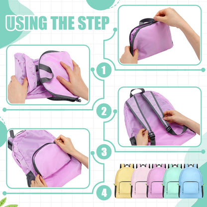 Jexine 10 Pcs Backpacks in Bulk 16.5 Inches Back Pack Basic Backpack for Adult Lightweight Outdoor Travel Book Bags(Sunny Pastel)