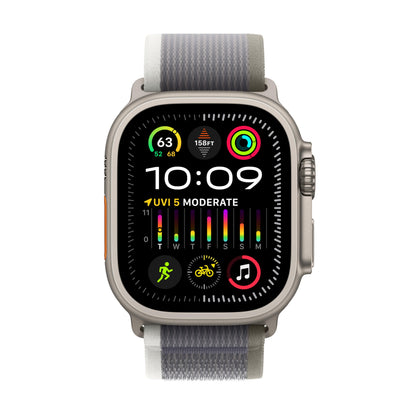 Apple Watch Ultra 2 [GPS + Cellular, 49mm] - Titanium Case with Blue Ocean Band, One Size (Renewed)