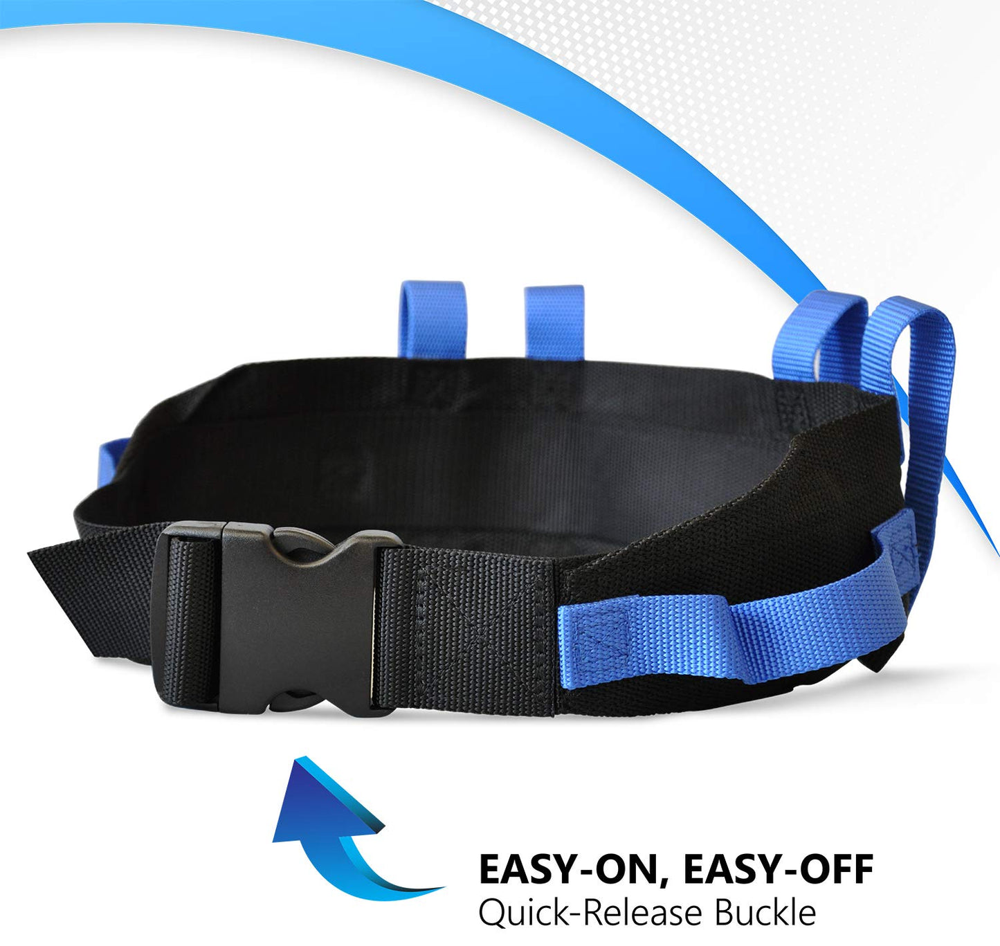 NYOrtho Gait Belt (275lbs) - Transfer Belt with 6 Heavy Handles -Lift Assist for Elderly and Patient Care - Gait Belts Transfer Belts for Seniors with Easy Fasten Buckle | Adjustable Size 28” to 55”