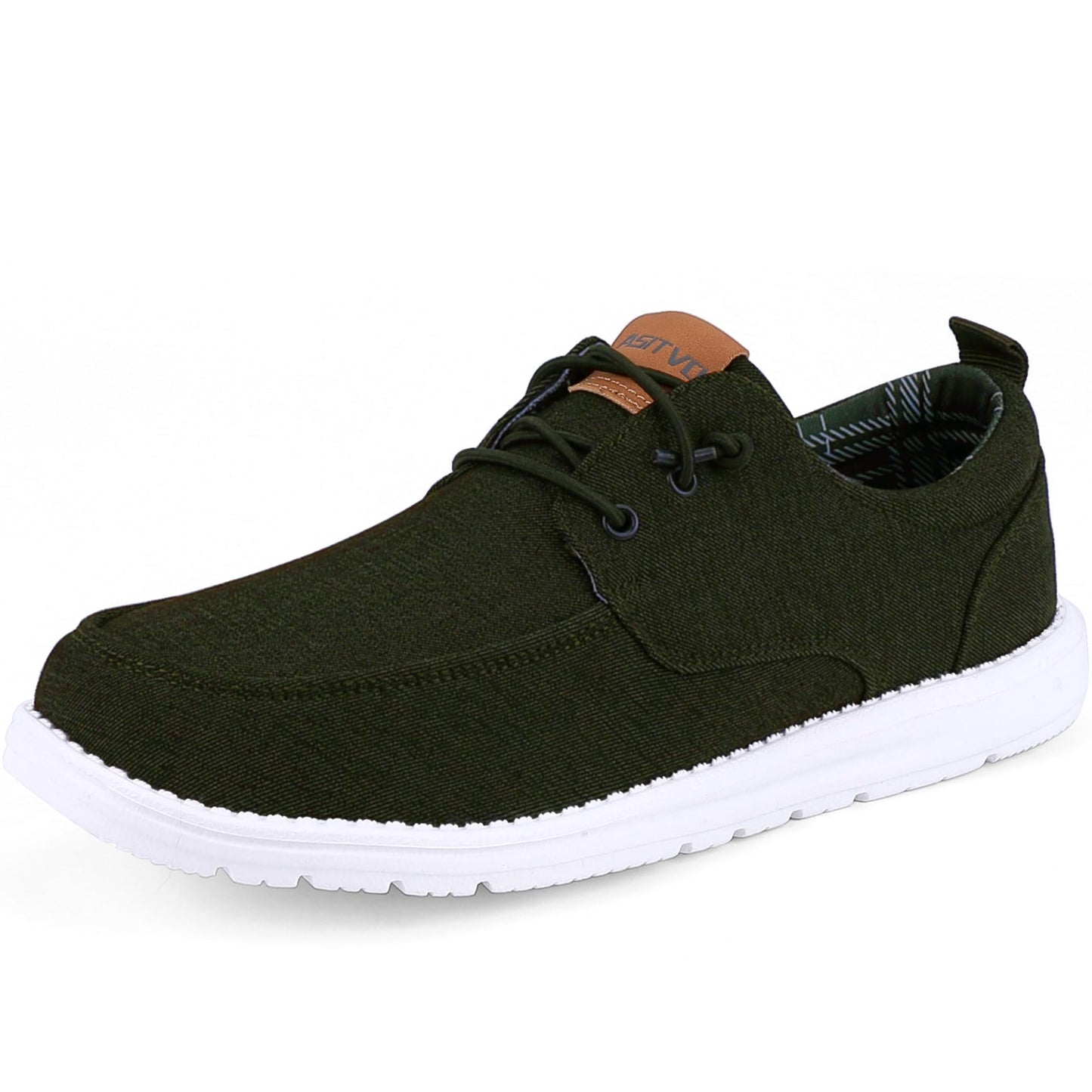 ASITVO Mens Wide Canvas Loafers Slip on Big Size Walking Shoes Width Toe Box Casual Dress Shoes