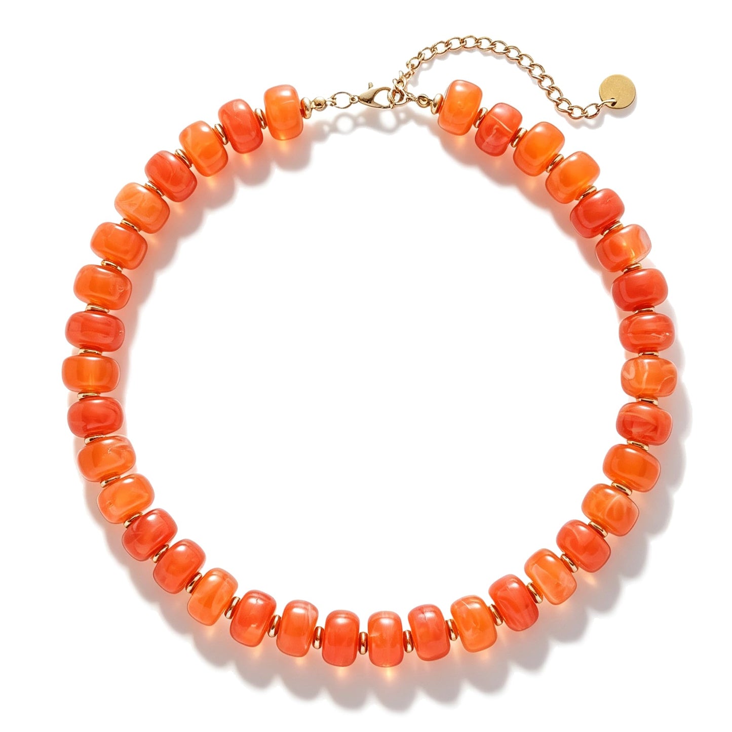 Chunky Beaded Choker Necklace for Women Summer Beach Acrylic Beads Necklaces Trendy Boho Statement Colorful Necklace Jewelry Accessories