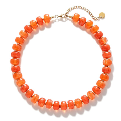 Chunky Beaded Choker Necklace for Women Summer Beach Acrylic Beads Necklaces Trendy Boho Statement Colorful Necklace Jewelry Accessories