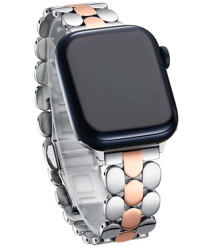 Designer Band for Apple Watch 40mm 41mm 42mm 38mm 44mm 45mm 46mm 49mm for Women, Stainless Steel Dressy Bands Compatible with Apple Watch Series 11,10,Se,9,8,7,6,5,4,3,2,1 for iWatch