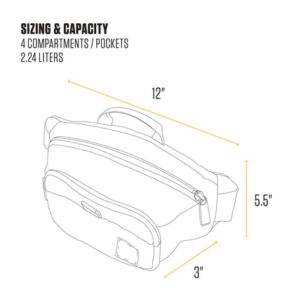 Carhartt Classic Adjustable Sling Bag, Durable, 600-Denier Water Resistant Hip Pack