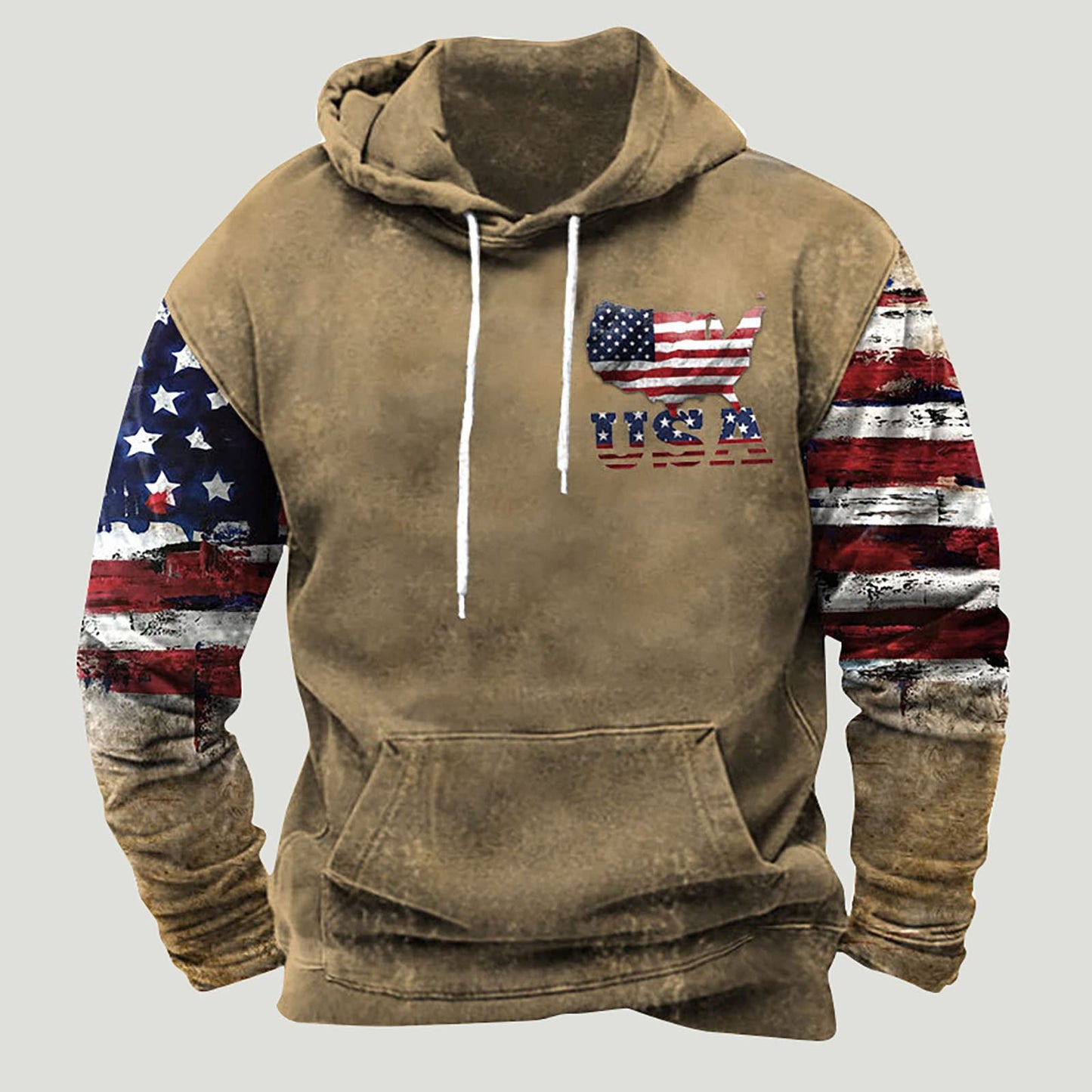 Men's Western Aztec Tribal Sweatshirt Ethnic Printed Graphic Hoodie Winter Trendy Casual Pullover Tops with Pocket