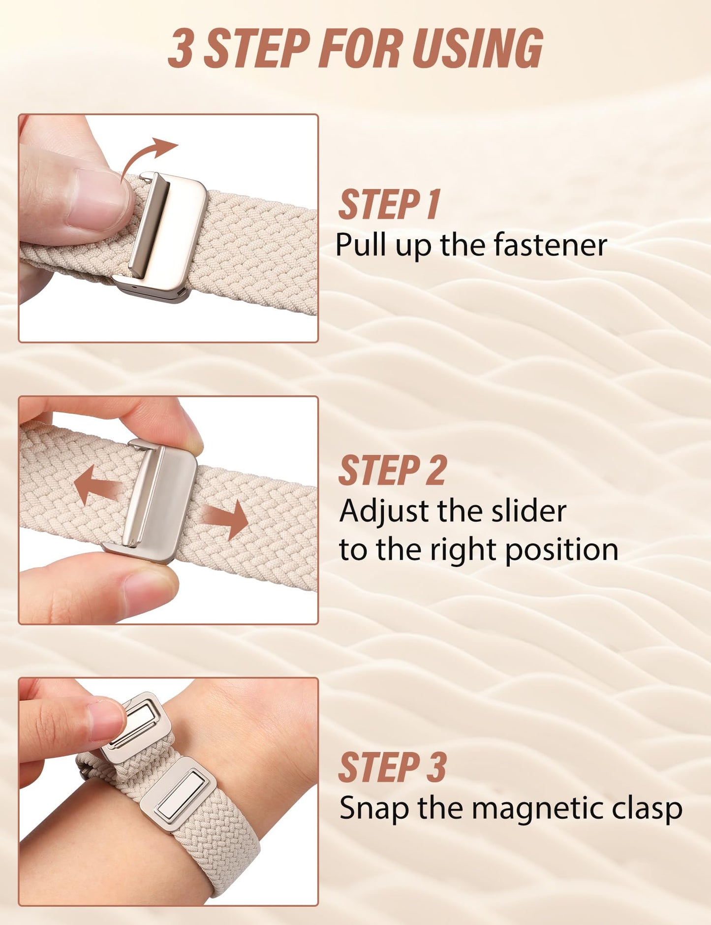 TOYOUTHS Braided Magnetic Band Compatible with Apple Watch Bands 38/40/41/42/44/45/46/49mm Women Men, Dressy Celtic Metal Stretchy Elastic Strap for iWatch Series 11 10 9 8 7 6 5 4 SE/Ultra 3 2 1