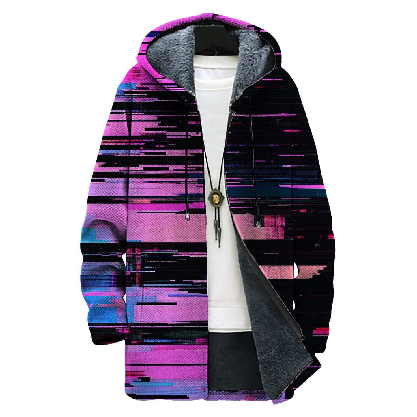 domirica Mens Hooded Cardigan Japanese Art Zip Up Long Sleeve Sweater Hoodie Dragon Print Coat with Pockets