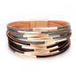 Fesciory Leather Wrap Bracelets for Women, Boho Western Layered Jewelry | Layered leather cuff bracelets, Easy on and off, Boho western style, Daily wear, Gift for women