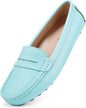 BEAUSEEN Women's Genuine Leather Penny Loafers Classic Driving Moccasins Casual Slip On Comfort Women Loafer Shoes