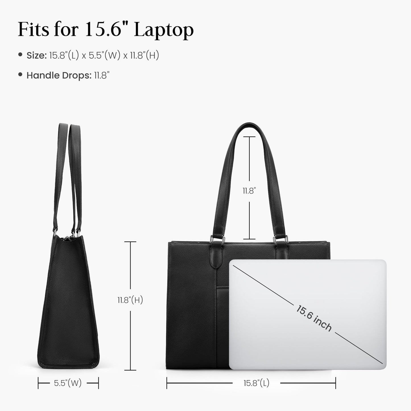 befen Genuine Leather Tote Bag for Women Work, Women's Leather Shoulder Bags Purses Satchel Handbags with Laptop Compartment