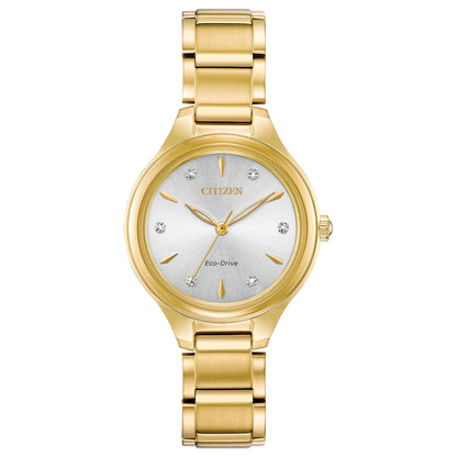 Citizen Eco-Drive Corso Womens Watch, Stainless Steel, Diamond