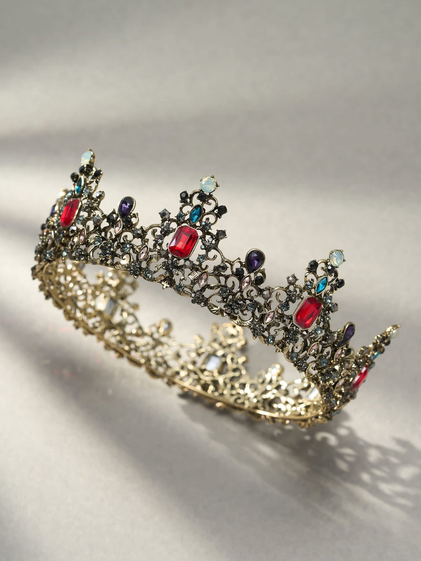SWEETV Queen Crown for Women - Baroque Wedding Tiaras and Crowns,Jeweled Tiara Crown,Prom Birthday Halloween Hair Accessories