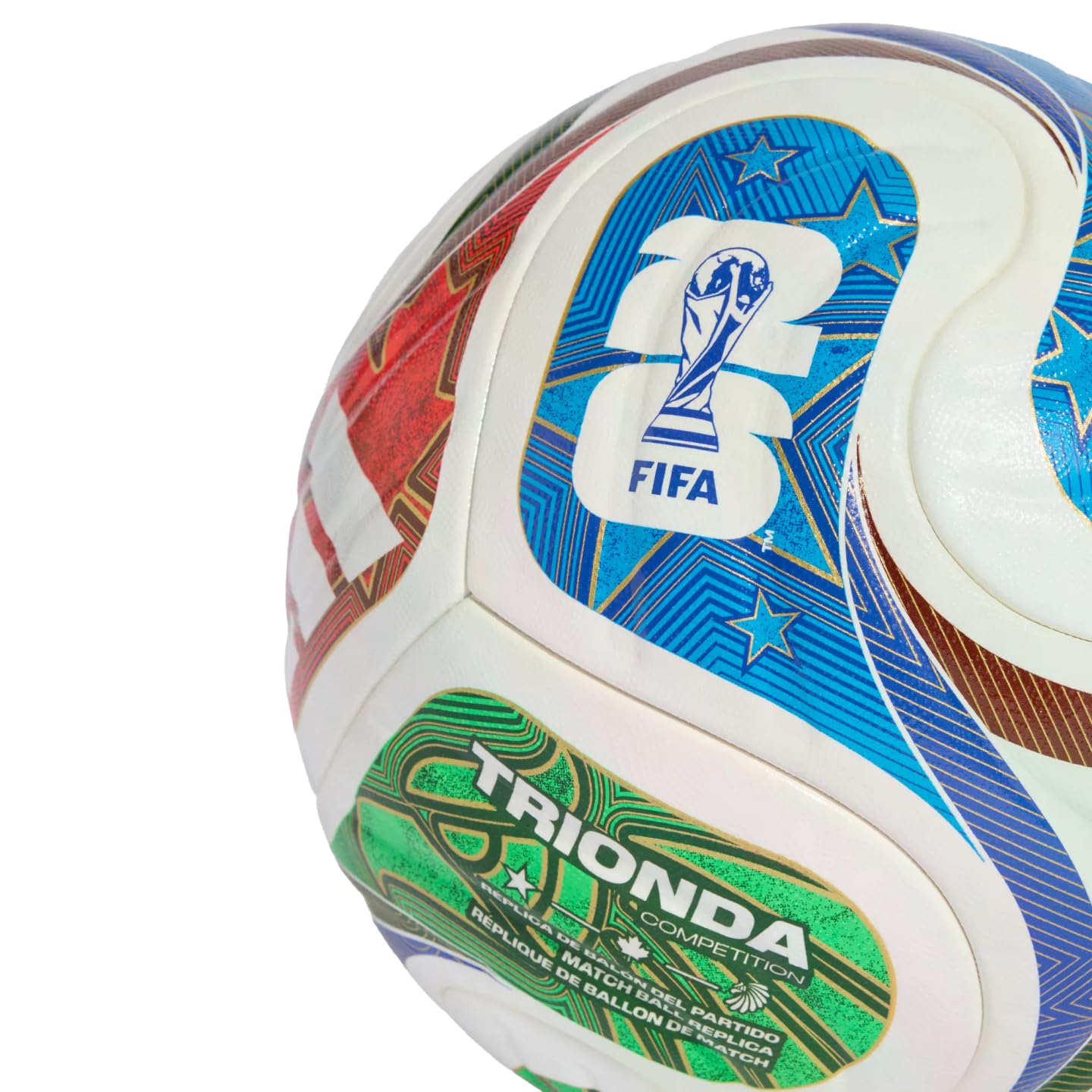 adidas World Cup 2026 Competition Ball - Inspired by la Ola Wave Design, Seamless Surface for Precision and Stability, FIFA Quality Pro