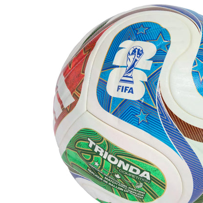 adidas World Cup 2026 Competition Ball - Inspired by la Ola Wave Design, Seamless Surface for Precision and Stability, FIFA Quality Pro