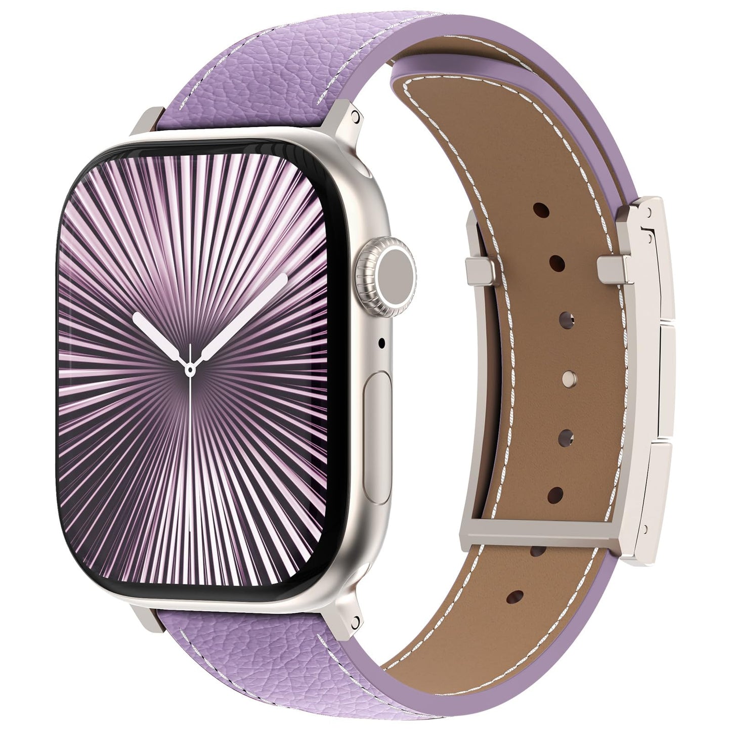 Leather Magnetic Watch Band Compatible with Apple Watch Ultra Band 49mm 46mm 45mm 44mm 42mm 41mm 40mm 38mm Replacement Strap for Women Men iWatch Ultra 3/2/1/SE3/Series 11/10/9/8/7/6/5/4/3/2/1