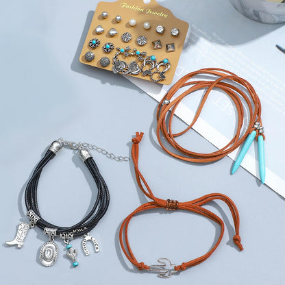 NEWITIN 69 Pieces Gold Jewelry Set for Women Fashion Costume Jewelry Gold Plated Necklace Bracelet Earrings Set for Women