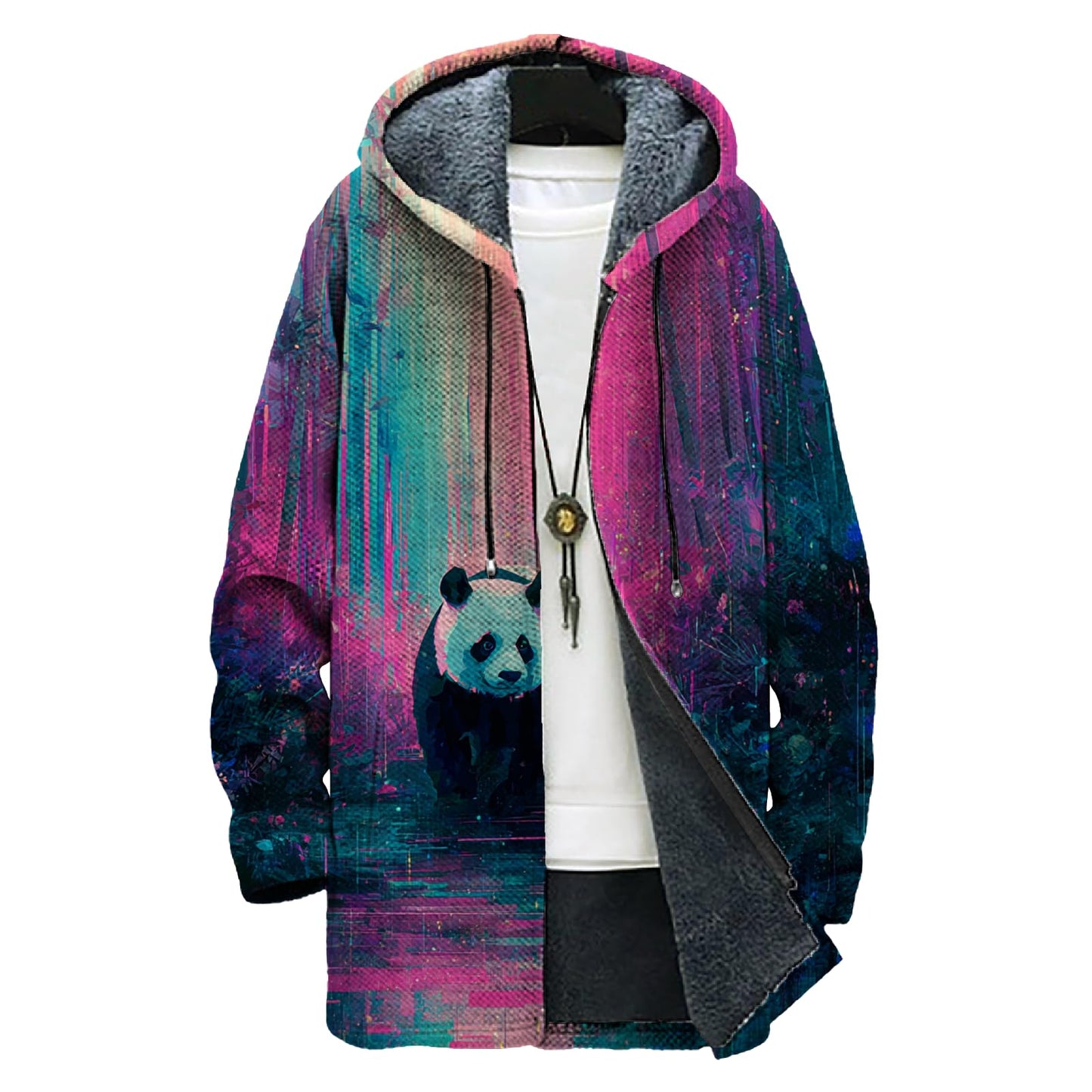 domirica Mens Hooded Cardigan Japanese Art Zip Up Long Sleeve Sweater Hoodie Dragon Print Coat with Pockets