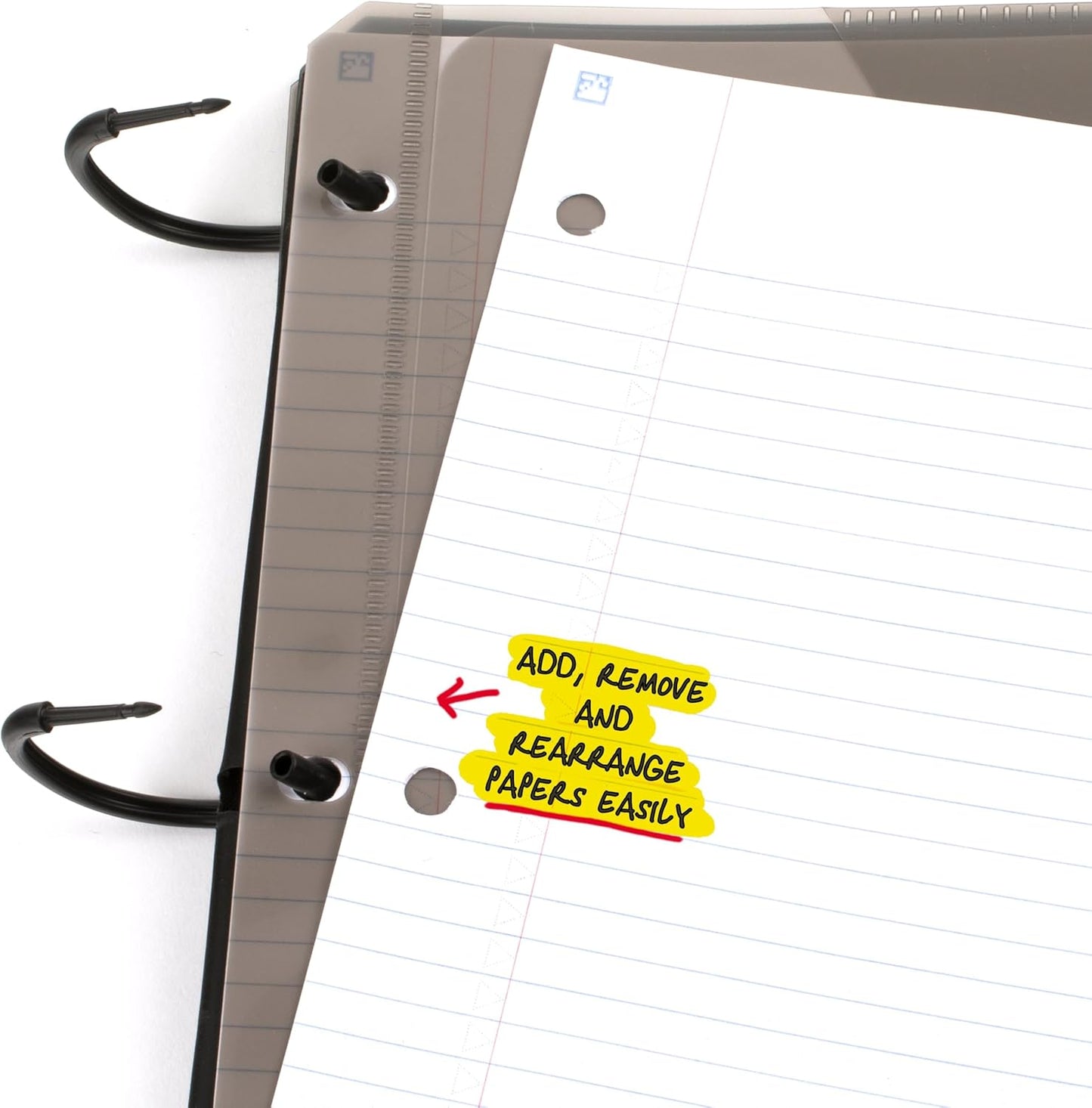 Five Star Flex Refillable Notebook + Study App 1 Inch O-Rings Binder with Pockets Tabs and Dividers, 220 Sheet Capacity, Includes 60 Sheets 8.5" x 11" College Ruled Paper, Amethyst (29328AB6)