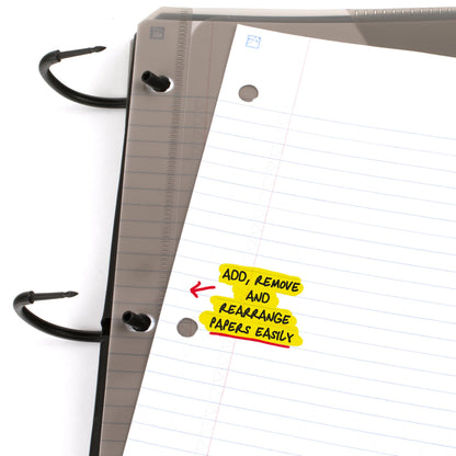 Five Star Flex Refillable Notebook + Study App 1 Inch O-Rings Binder with Pockets Tabs and Dividers, 220 Sheet Capacity, Includes 60 Sheets 8.5" x 11" College Ruled Paper, Amethyst (29328AB6)