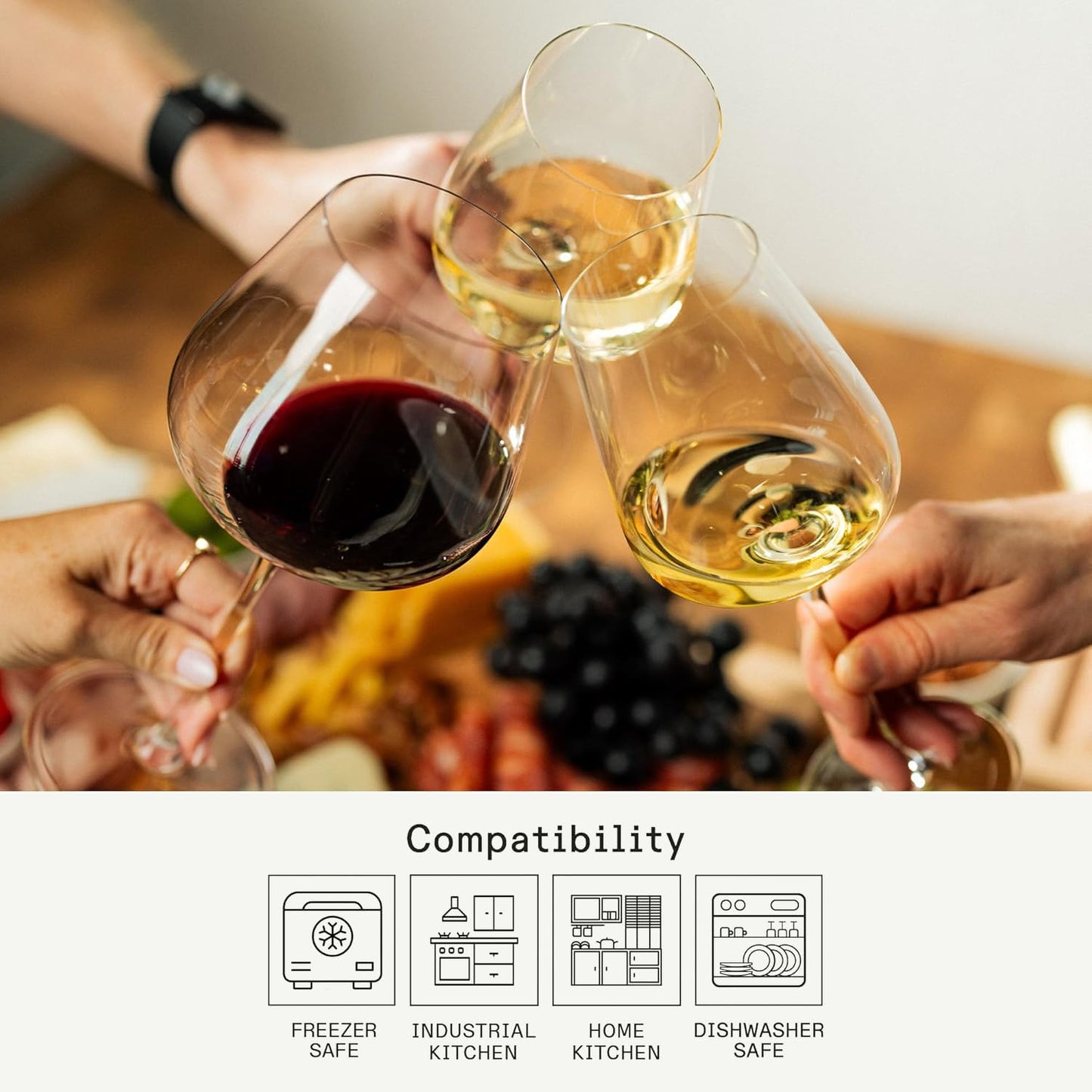 Made In Cookware - Red Wine Glasses - Set of 4 - Dishwasher Safe - Crafted in Germany