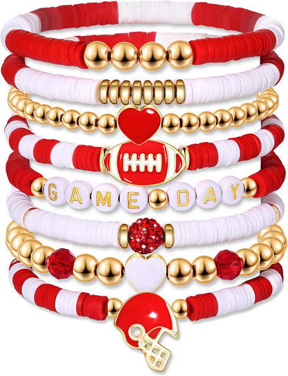 Heishi Bracelets for Women Clay Beaded Stretch Bracelets Stackable Friendship Bracelet Set Summer Beach Accessories Outfits Jewelry Gifts