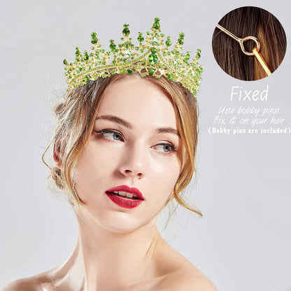 TOBATOBA Silver Wedding Crystal Tiaras and Crowns for Women, Bride Royal Queen Headband Princess Quinceanera Headpieces for Birthday Prom Pageant Party