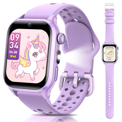 RUXINGX Kids Smart Watch No APP, 1.52" Smart Watch for Kids with Camera,Puzzle Games,Heart Rate, Sleep Monitor,Music Player,Pedometer,Fitness Trackers Smartwatch for Girls Boys Teens 3-12(Blue)