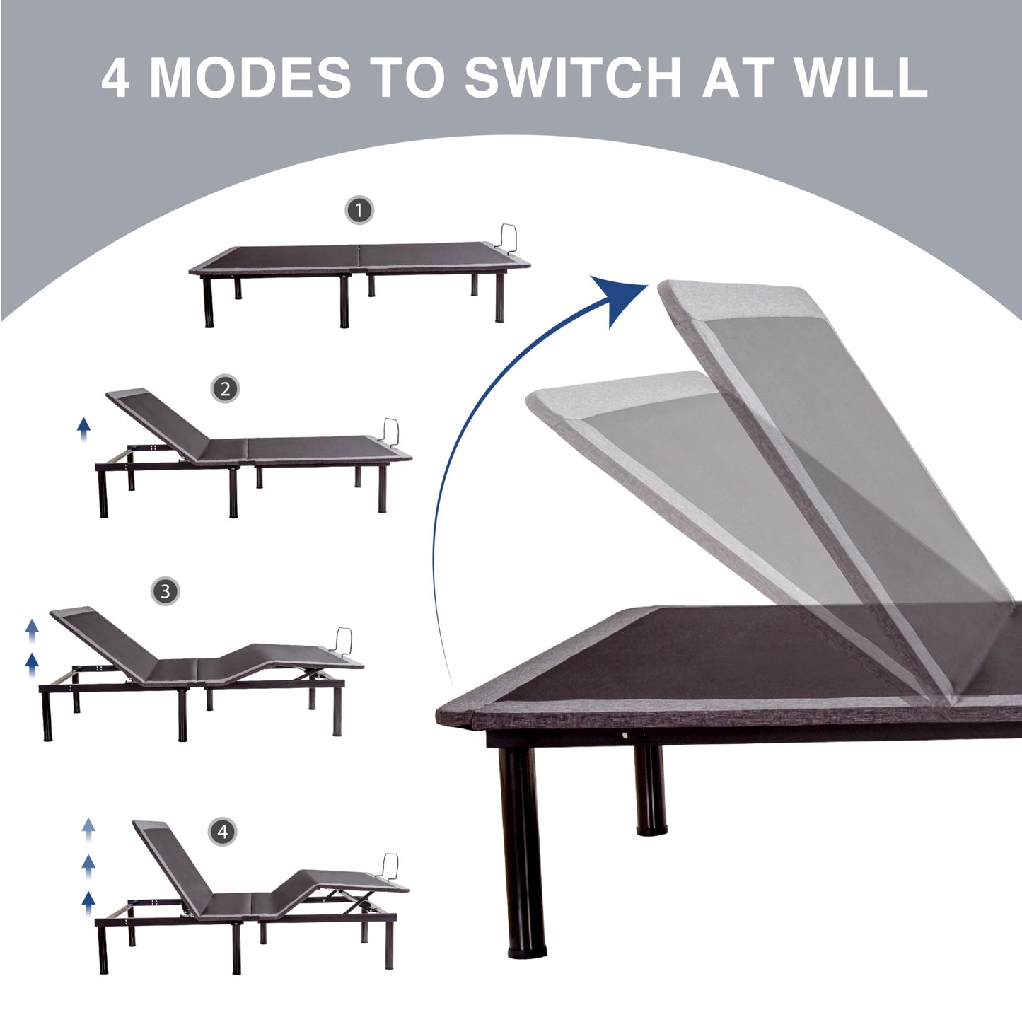 Dyonery Twin XL Adjustable Bed Base Frame with Wireless Remote + 12 Inch Twin XL Gel Memory Foam Mattress Bed in a Box, Head and Foot Incline, Zero Gravity, Fiberglass Free, 80" × 38"