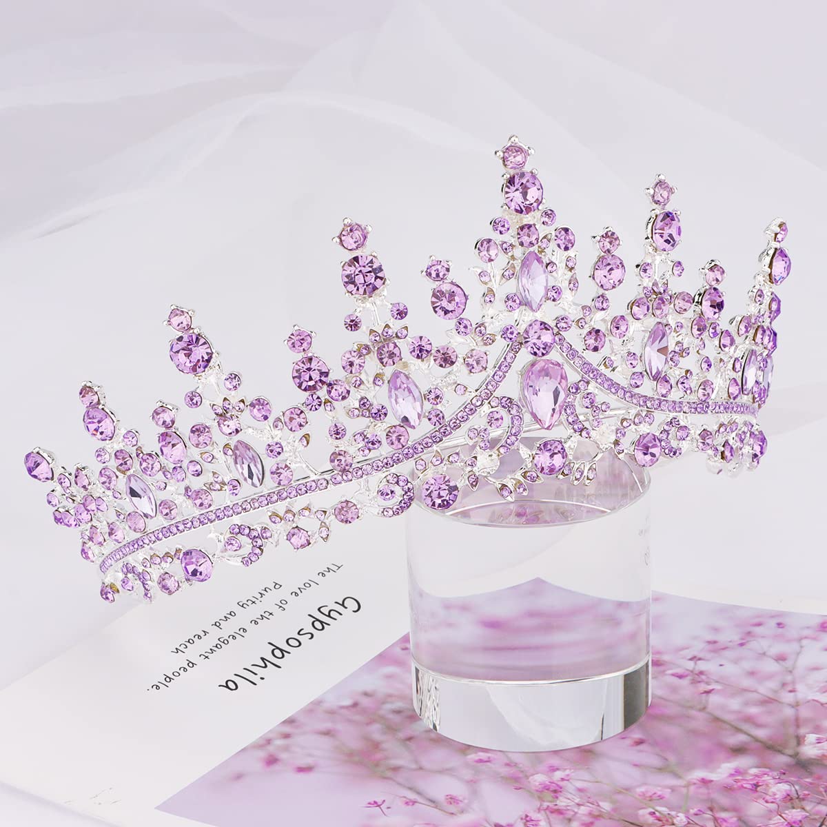 TOBATOBA Silver Wedding Crystal Tiaras and Crowns for Women, Bride Royal Queen Headband Princess Quinceanera Headpieces for Birthday Prom Pageant Party