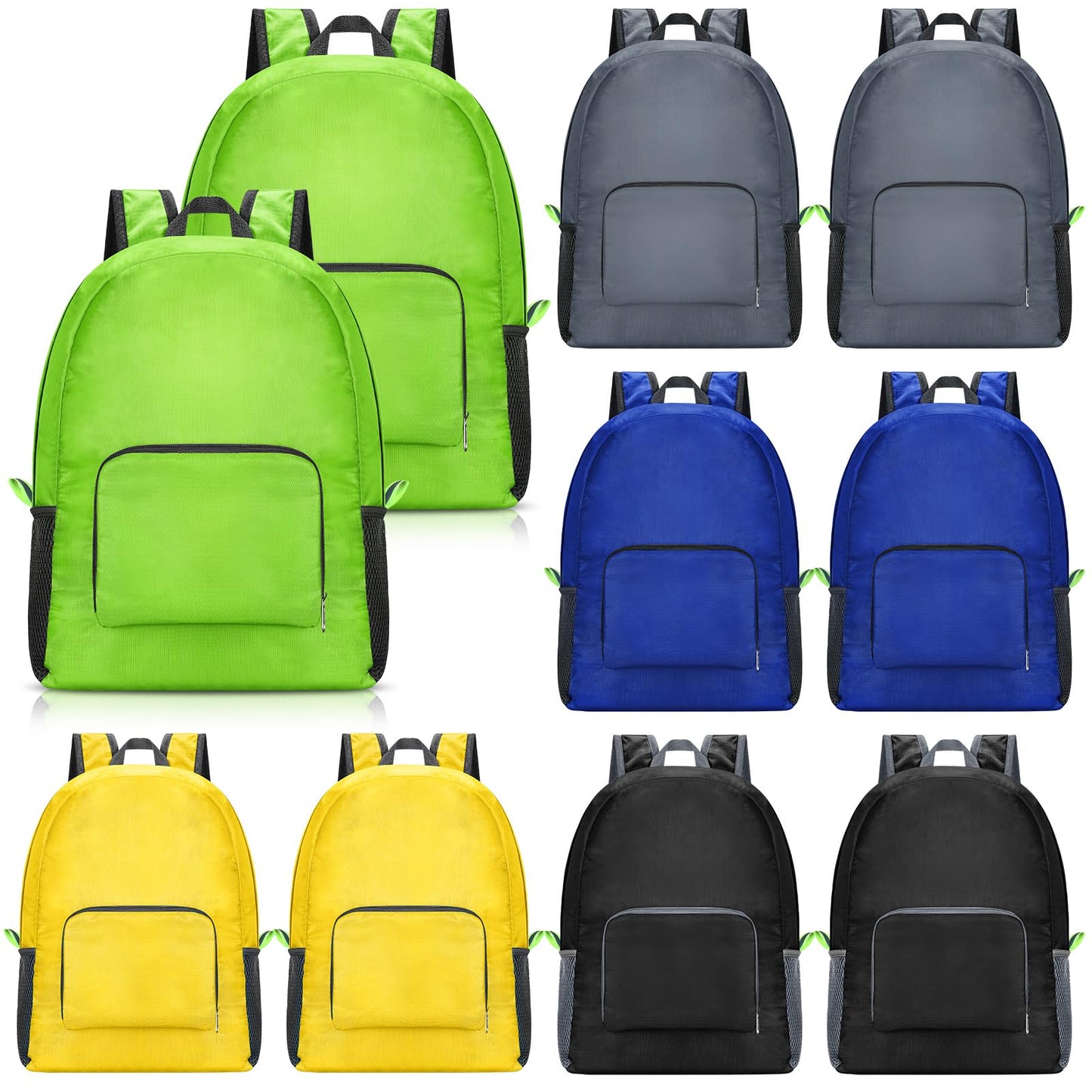 Jexine 10 Pcs Backpacks in Bulk 16.5 Inches Back Pack Basic Backpack for Adult Lightweight Outdoor Travel Book Bags(Sunny Pastel)