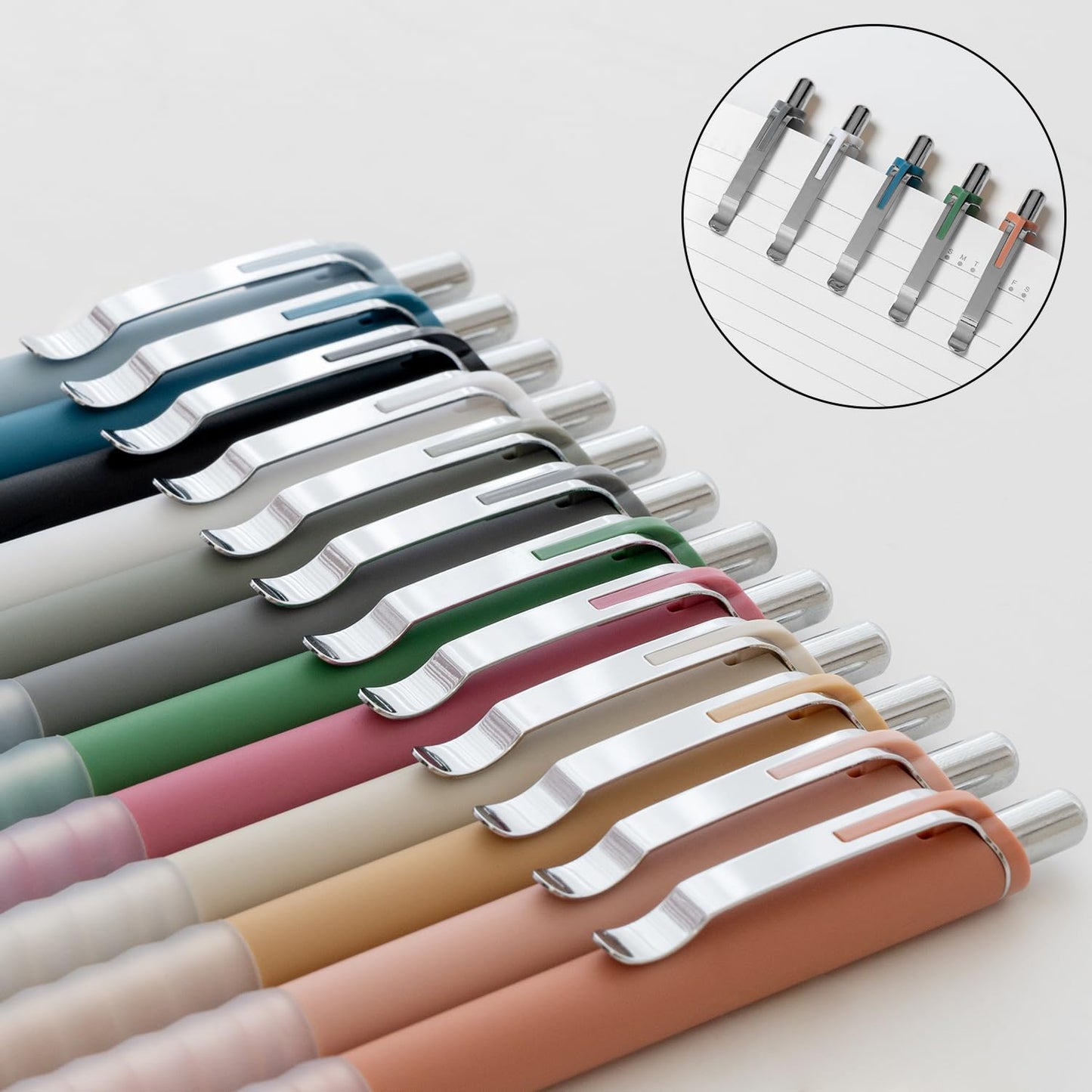Linbsunne Ballpoint Pens Black Medium Point 1mm with Super Soft Grip Ball Point Pen for Men Women Retractable(style2, 12 pcs)