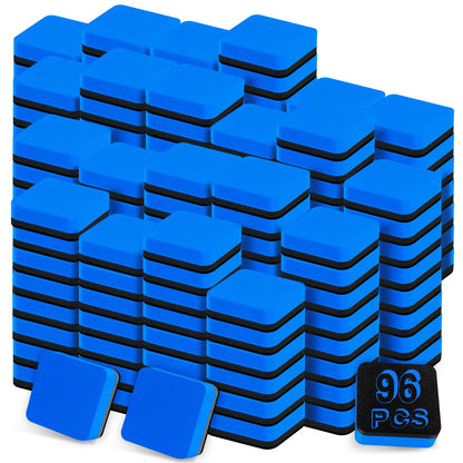 96 Pack Cube Dry Erase Erasers, Mini Magnetic Whiteboard Dry Erasers Chalkboard Cleaner Wiper for Classroom, School, Home, and Office Supplies