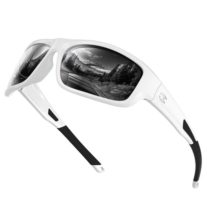 suoso Sports Polarized Sunglasses for Men: Women UV400 Protection Wrap Around Sun Glasses for Golf Fishing Running Driving