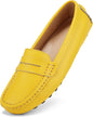 BEAUSEEN Women's Genuine Leather Penny Loafers Classic Driving Moccasins Casual Slip On Comfort Women Loafer Shoes