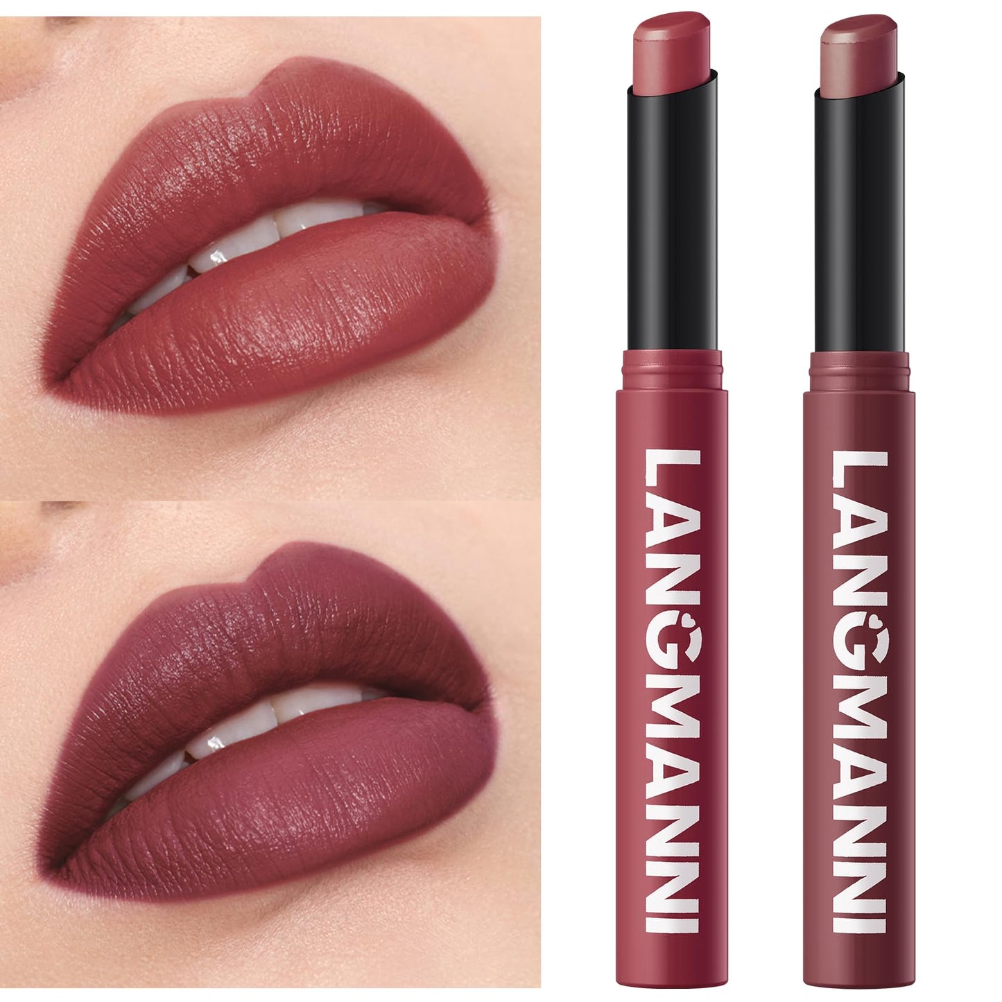 12Pcs Velvet Matte Lipstick Set, Nude to Dark Shades, Long-Lasting,Color A | Highly pigmented matte color, smooth creamy glide, waterproof wear, nude-to-dark tones, ideal for daily makeup or gifting